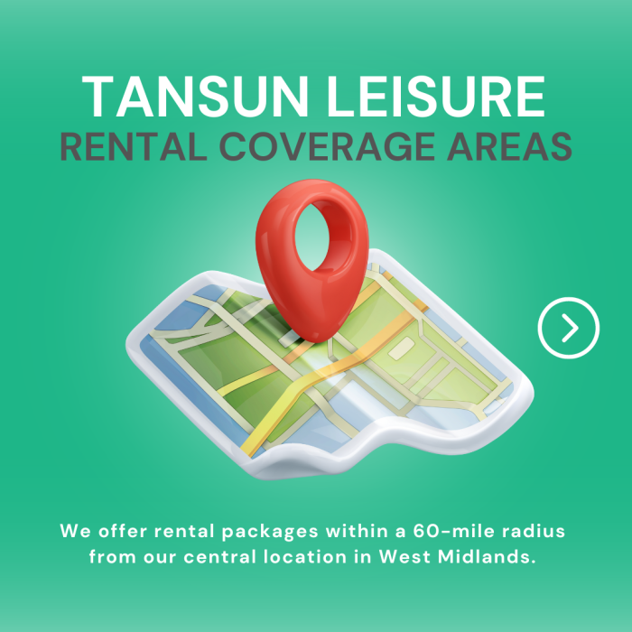 Tansun Leisure, Commercial Sunbed Rentals, Rental Coverage Areas